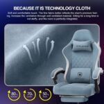 GTPLAYER Gaming Chair, Computer Office Chair with Pocket Spring Cushion, Linkage Armrests and Footrest, High Back Ergonomic Computer Chair with Lumbar Support Task Chair with Footrest - Image 8