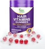 NBL Natural Hair Vitamins 60 Gummies Supplement with Vitamin C, Biotin & Folic Acid Supports Hair Growth, Hair Loss, Healthy Hair, Skin & Nails | Hair Multivitamins Supplements for Men Women's - Image 3