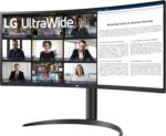 LG 34WR55QK-B 34-inch UltraWide WQHD (3440 x 1440) Curved Computer Monitor, 100Hz, 5ms, HDR10, Reader Mode, HDMI, DisplayPort, USB Type-C, Tilt/Height Adjustable Stand, Black - Image 3