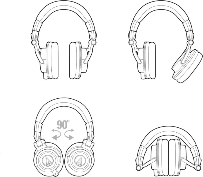 Audio-Technica ATH-M50XGM Professional Monitor Headphones, Gun Metal - Image 9