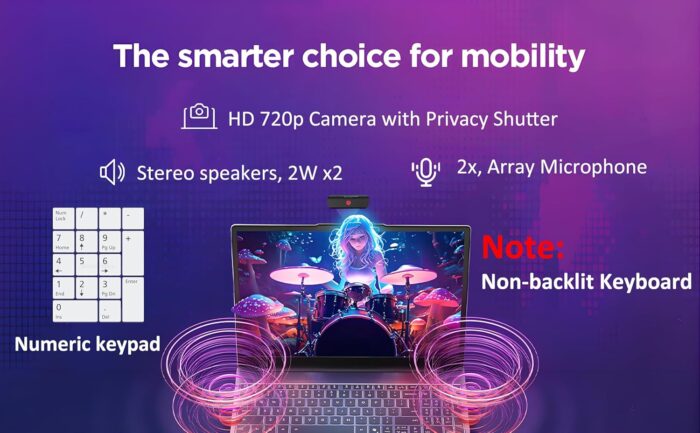 Lenovo Laptop Computer for Home Business, 15 FHD+ IdeaPad Slim 3, Intel 8-Core i5-13420H (Beat i7-1355U), 16GB DDR5 RAM, 1TB PCIe SSD, WiFi 6, Bluetooth 5.2, Copilot AI PC, Luna Grey, Windows 11 Pro - Image 5