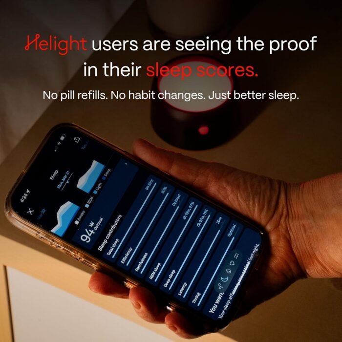 Helight Red Light Therapy Sleep Device – Patented & Award Winning 630nm Pure Red Light Lamp Sleep Aid to Support Deep Relaxation – Red Light for Sleep Lamp Backed by Science for Adults & Kids - Image 5