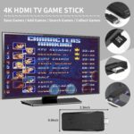 YU WELL Wireless Retro Game Console, Plug & Play Video TV Game Stick With 10000+ Games Built-in, 9 Emulators, 4K HDMI Output for TV with Dual 2.4G Wireless Controllers - Image 3