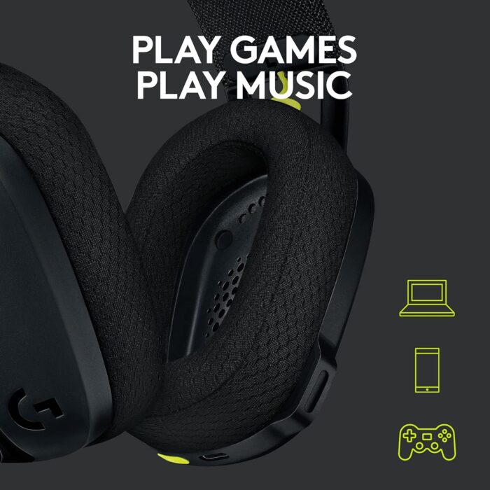 Logitech G435 Lightspeed & Bluetooth Wireless Gaming Headset - Ultra Lightweight 165G Over-Ear Headphones, Built-In Mics, 18H Battery, Compatible With Dolby Atmos, Pc, Ps4, Ps5, Mobile - Black - Image 8