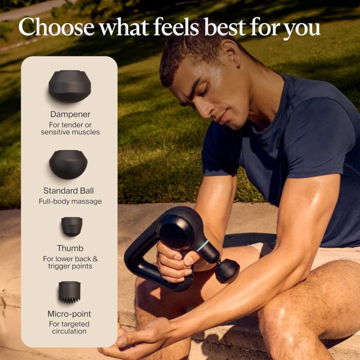 Theragun Prime Quiet Percussion Massage Gun for Deep Tissue Muscle Pain Relief, Portable Neck and Back Pain Relief, Handheld Electric Massager, Remote Bluetooth Conectivity and USB-C Charging, 5th Gen - Image 8