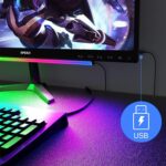 NALACAL Under Monitor Light Bar, RGB Screenbar Light Desk Lamp Computer, Dimmable LED with Dynamic Rainbow Effect, Gaming USB Powered, Remote Control Color Changing, Adjustable Brightness and Speed - Image 4