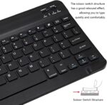 Xukinroy Ultra-Slim Bluetooth Keyboard and Mouse Combo Rechargeable Portable Wireless Keyboard Mouse Set for Apple iPad iPhone iOS 13 and Above Samsung Tablet Phone Smartphone Android Windows (Black) - Image 4