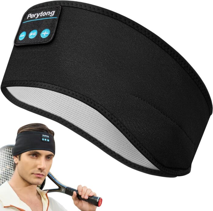 Perytong Sleep Headphones Sports Headphones with Speakers Perfect for Training, Jogging, Yoga, Insomnia, Side Sleepers