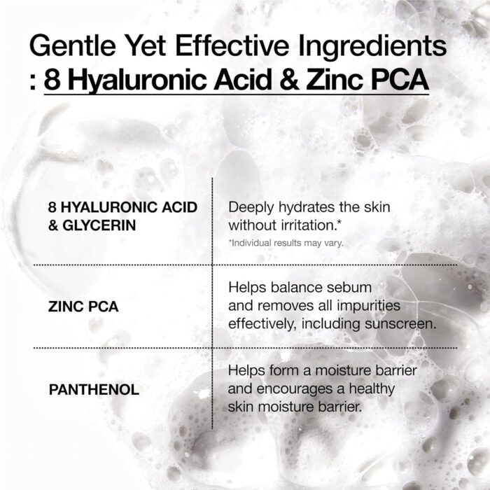 ANUA Hydrating Gentle Foaming Cleanser, Hyaluronic Acid, Glycerin, Zinc, Panthenol, Korean Face Wash for Dry Skin, for Double Cleansing, Korean Skincare (150ml/5.07fl oz.) - Image 7