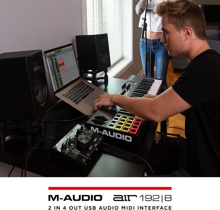 M-Audio AIR 192|8-2-In 4-Out USB Audio/MIDI Interface with Recording Software from Pro-Tools & Ableton Live, Plus Studio-Grade FX Instruments - Image 7