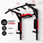 Yes4All Heavy Duty Wall Mounted Pull Up Bar – Multi-Grip Ceiling Strength/Joist Mount/Chin-Up Bar for Home Gym Portable - Image 3