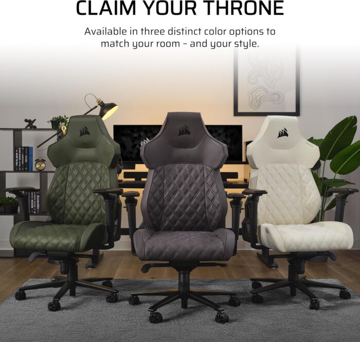 Corsair TC500 Luxe Gaming Chair – Premium Breathable Fabric – Wide Seat – Five-Way Adjustable Armrests – Adjustable Built-in Lumbar Support – 90-160 Degree Recline – Shadow - Image 9