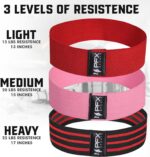 PFX Resistance Bands Set – Non-Slip Fabric Exercise Bands for Women & Men – Hip, Glutes, Legs, Butt & Thigh Workout Bands – Heavy-Duty Elastic Fitness Loop Bands for Squats, Yoga & Pilates - Image 2