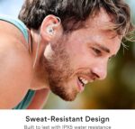 MEE audio M6 Sweatproof Sports Wired In Ear Headphones Corded Earphones Earbuds with 3.5mm Plug and Memory Wire Earhooks Clear, Earphone-M6CL-MEE, M6-CL, 48 Inches - Image 2