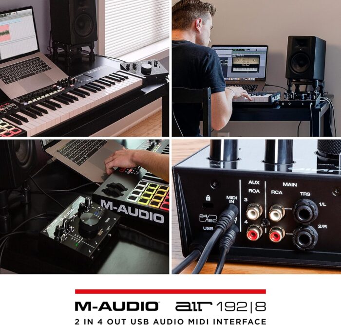 M-Audio AIR 192|8-2-In 4-Out USB Audio/MIDI Interface with Recording Software from Pro-Tools & Ableton Live, Plus Studio-Grade FX Instruments - Image 6