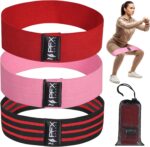 PFX Resistance Bands Set – Non-Slip Fabric Exercise Bands for Women & Men – Hip, Glutes, Legs, Butt & Thigh Workout Bands – Heavy-Duty Elastic Fitness Loop Bands for Squats, Yoga & Pilates