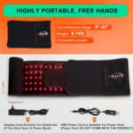 USUIE Red Light Therapy Belt, Infrared Light Therapy Wrap Red Light Therapy Device for Body with Timer for Back Shoulder Waist Muscle Pain Relief for Women Men - Image 6