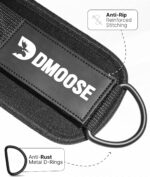 DMoose® Ankle Straps for Cable Machines - One Size Fit with Premium Padding, Glute Kickback Ankle Strap for Women & Men, Cable Attachments for Gym, Booty Workouts, Leg Extension & Hip Abductors - Image 3