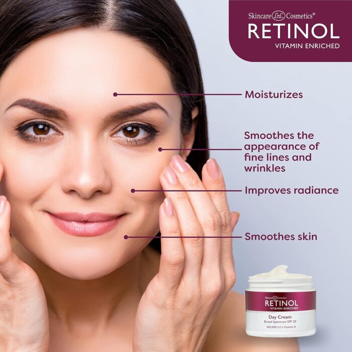 Retinol Skincare LdeL Cosmetics Day Cream with SPF 20 2.25 oz - Image 4