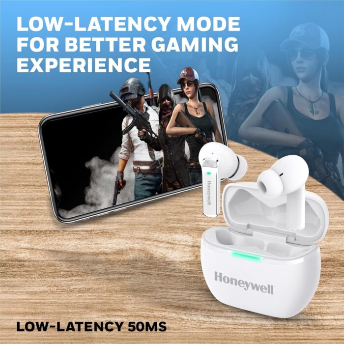 Honeywell Newly Launched Trueno U5100, in-Ear Wireless Hybrid ANC TWS Earbuds, with 33 dB ANC, Low Latency Mode, 6 mics, Bluetooth V5.2, 62 Hours of Playtime, 2 Years Manufaturer Warranty - Image 5