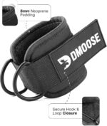 DMoose® Ankle Straps for Cable Machines - One Size Fit with Premium Padding, Glute Kickback Ankle Strap for Women & Men, Cable Attachments for Gym, Booty Workouts, Leg Extension & Hip Abductors - Image 4