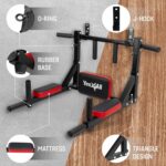 Yes4All Heavy Duty Wall Mounted Pull Up Bar – Multi-Grip Ceiling Strength/Joist Mount/Chin-Up Bar for Home Gym Portable - Image 2