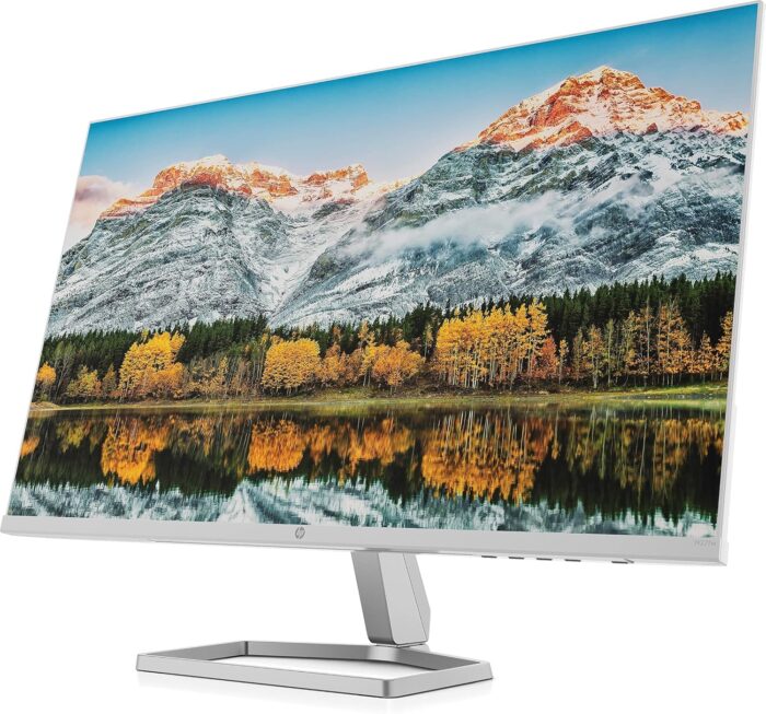 HP M27fw Full HD 27" IPS LCD Monitor with AMD FreeSync 2021 Model - Silver White - Image 2