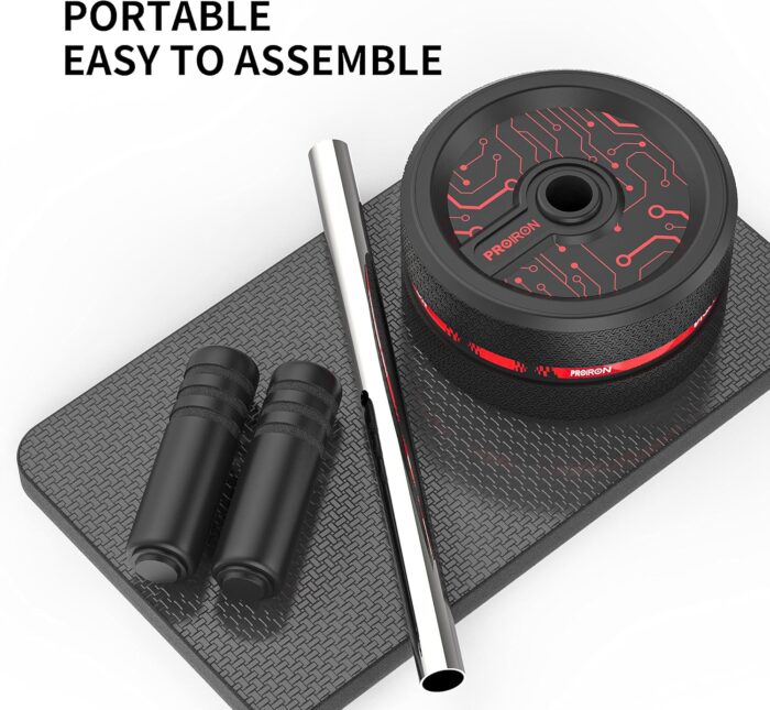 PROIRON Ab Roller Wheel, Ab Wheel Exercise Equipment for Core Workout with Anti-Slip Handles Abdominal Exercise for Home Gym Fitness Equipment with Knee Pad - Image 5