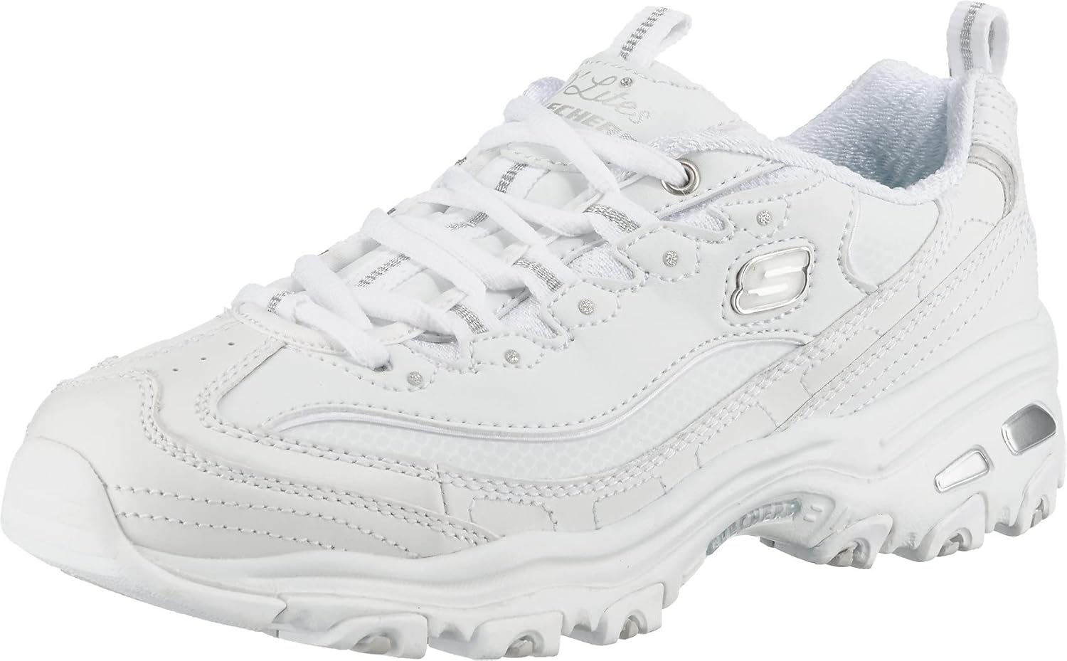 Skechers Womens D’Lites Fresh Start Memory Foam Lace-up Sneaker