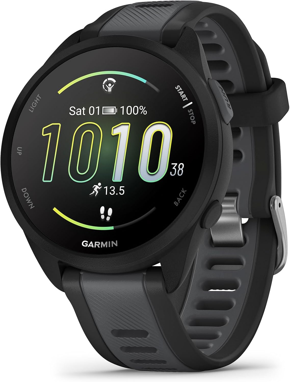 Garmin Forerunner 165 Music, Running Smartwatch, Colorful AMOLED Display, Training Metrics and Recovery Insights, Music on Your Wrist, Black
