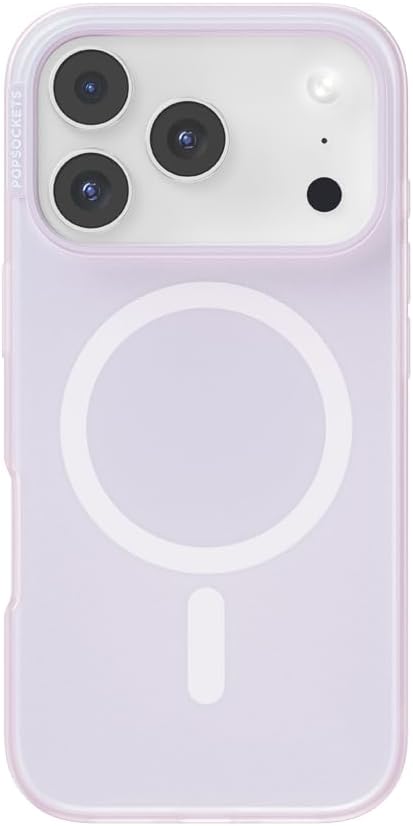 PopSockets iPhone 17 Pro Phone Case Compatible with MagSafe, for iPhone 17 Pro, Wireless Charging Compatible, Case Only – Opalescent White