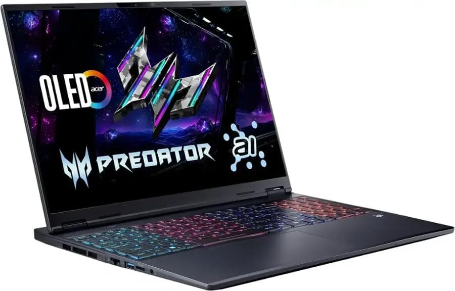 acer Predator Helios Neo 16 AI Gaming Laptop | 16″ WQXGA 240Hz | Intel Core Ultra 9 275HX | NVIDIA GeForce RTX 5060 | 32GB | 1TB | Win 11