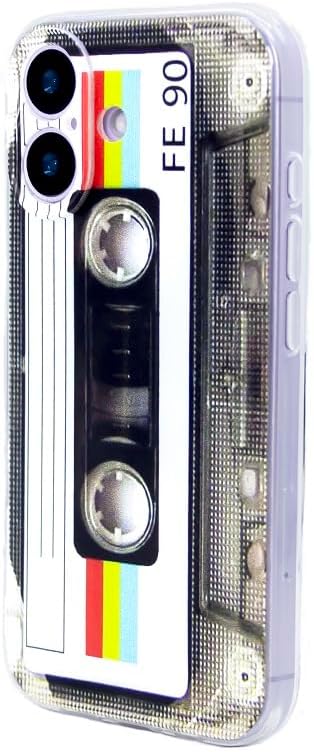 Phone Case for iPhone 17 Case,80s Type Music Tape Slim Soft Full Covered Camera Protection Phone Cover for iPhone 17 2025 Multicolor