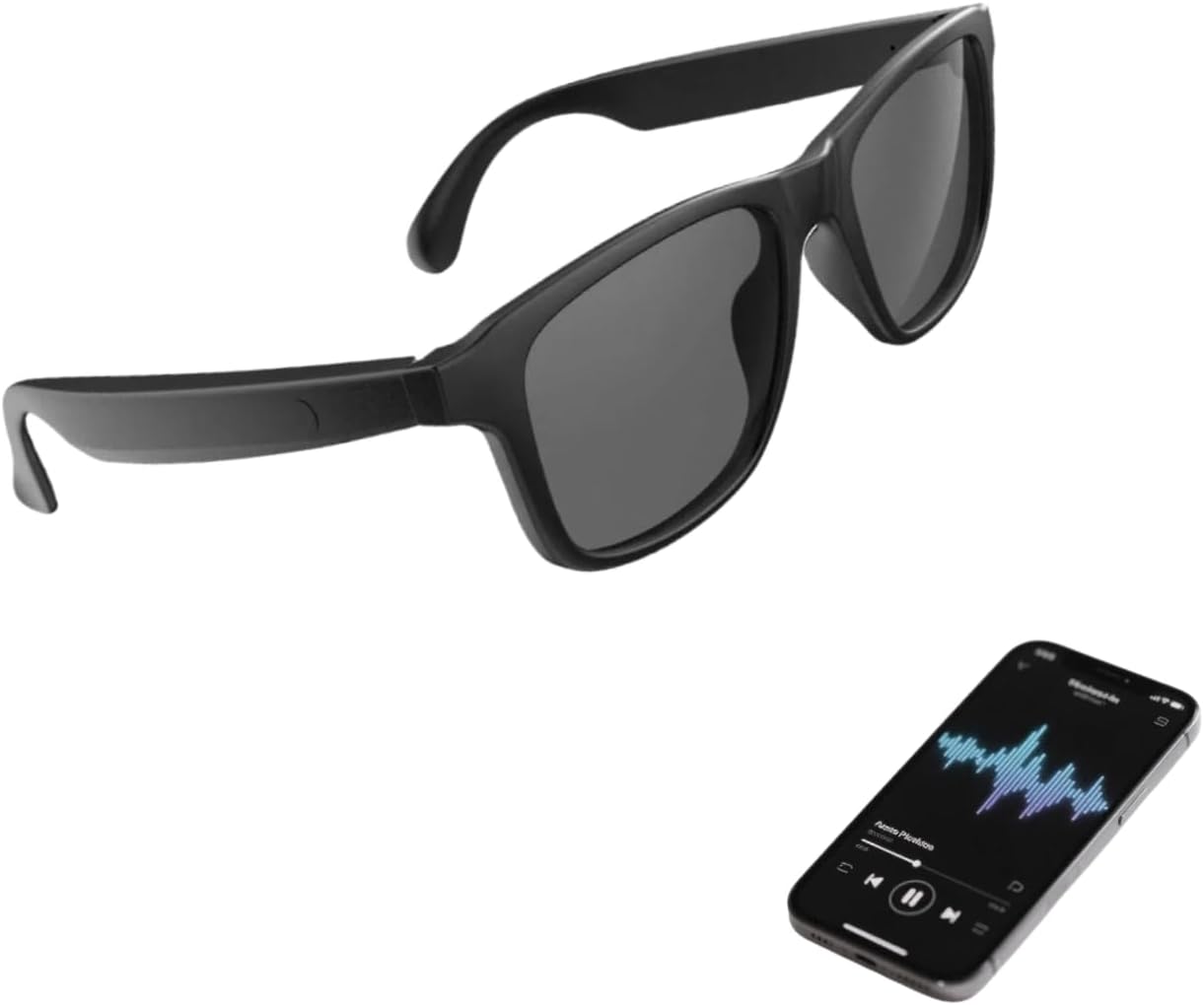 Smart Bluetooth Glasses, Smart Wireless Headphone Sunglasses for Men &Women with Built-in Speakers, Outdoor UV Protection,Touch &Voice Control, Hands-Free Calls