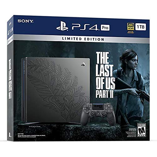 PlayStation 4 Pro 1TB Limited Edition The Last of Us Part 2 Console Bundle – Black (Renewed)
