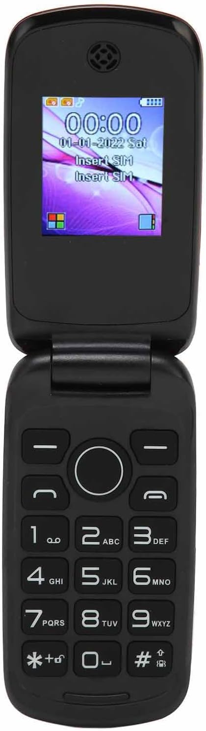 Cuifati Flip Phone for Seniors Unlocked, 3G LTE Dual SIM Big Phone with Powerful Speaker Large Keys and LED Lights SOS Function Long Battery Life, Supports 2G GSM (U.S.