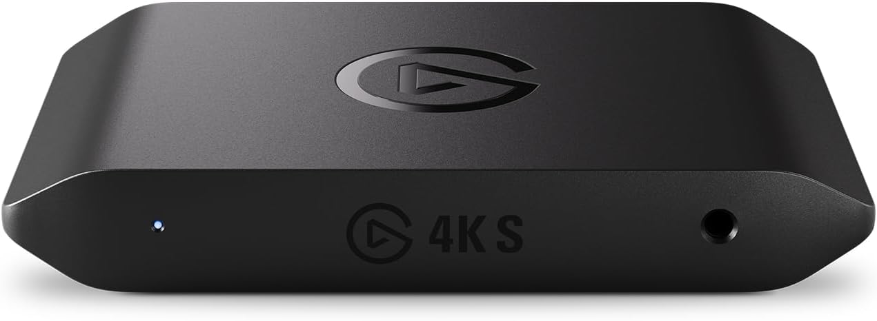 Elgato 4K S – External Capture Card for PS5, Xbox Series X/S, Switch 2, PC, Mac, iPad | 4K60, 1440p120, or 1080p240 Passthrough and Capture, HDR10, VRR, USB-C, Near-Zero Latency