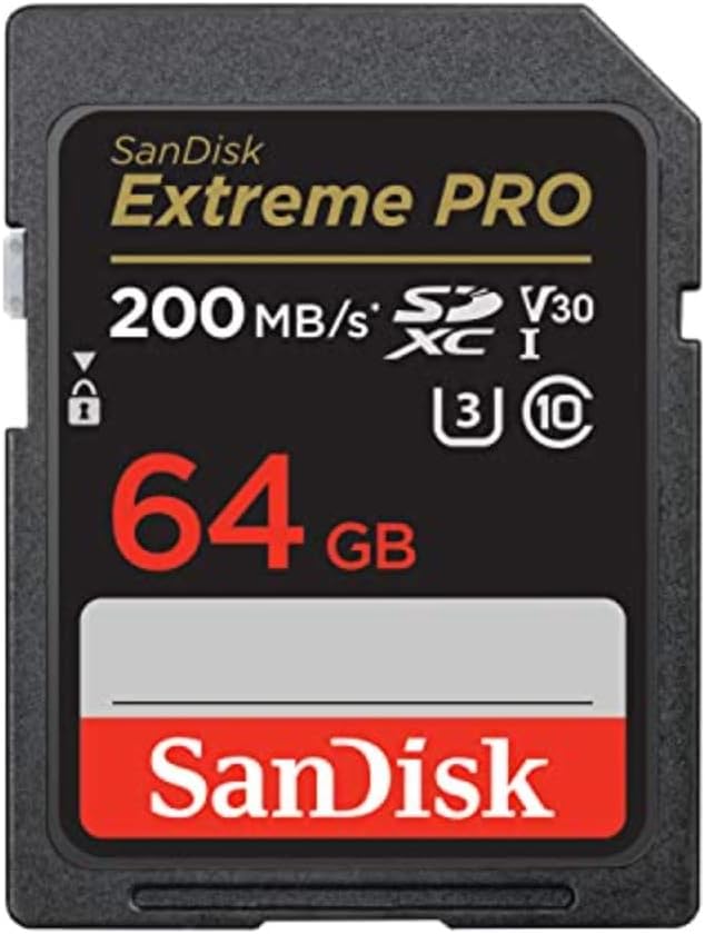 SanDisk 64GB Extreme PRO SDXC UHS-I Memory Card – C10, U3, V30, 4K UHD, SD Card – SDSDXXU-064G-GN4IN