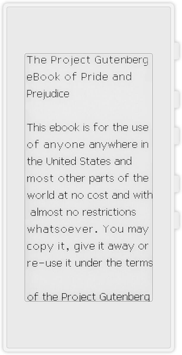 Mini E-Book Reader 2.66 Inch Display Ink Screen E Reader Devices for Viewing TXT & EPUB Files, with Dark Mode, Modify Font Size, Automatic Page Flipping Function, Alarm Clock (White Panel)