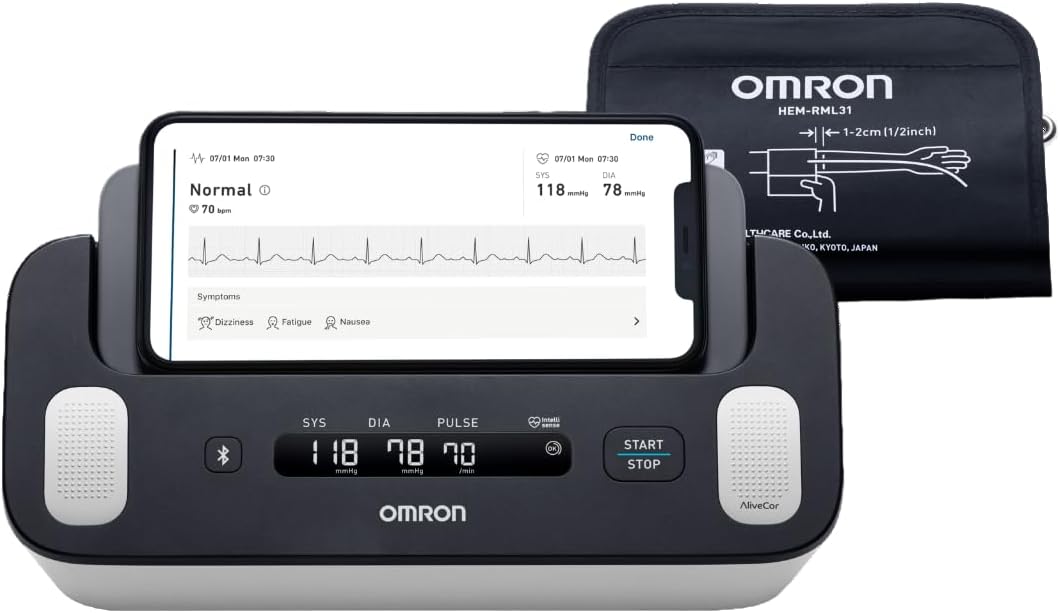 OMRON Complete 2-in-1 Blood Pressure Monitor + EKG for Home Use & Upper Arm Blood Pressure Cuff – #1 Doctor & Pharmacist Recommended Brand – Clinically Validated – Connect App