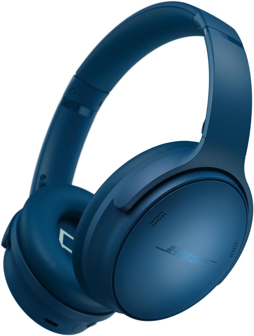 Bose QuietComfort Headphones – Wireless Bluetooth Headphones, Active Over Ear Noise Cancelling and Mic, USB-C Charging, Deep Bass, Up to 24 Hours of Playtime, Twilight Blue – Limited Edition Color