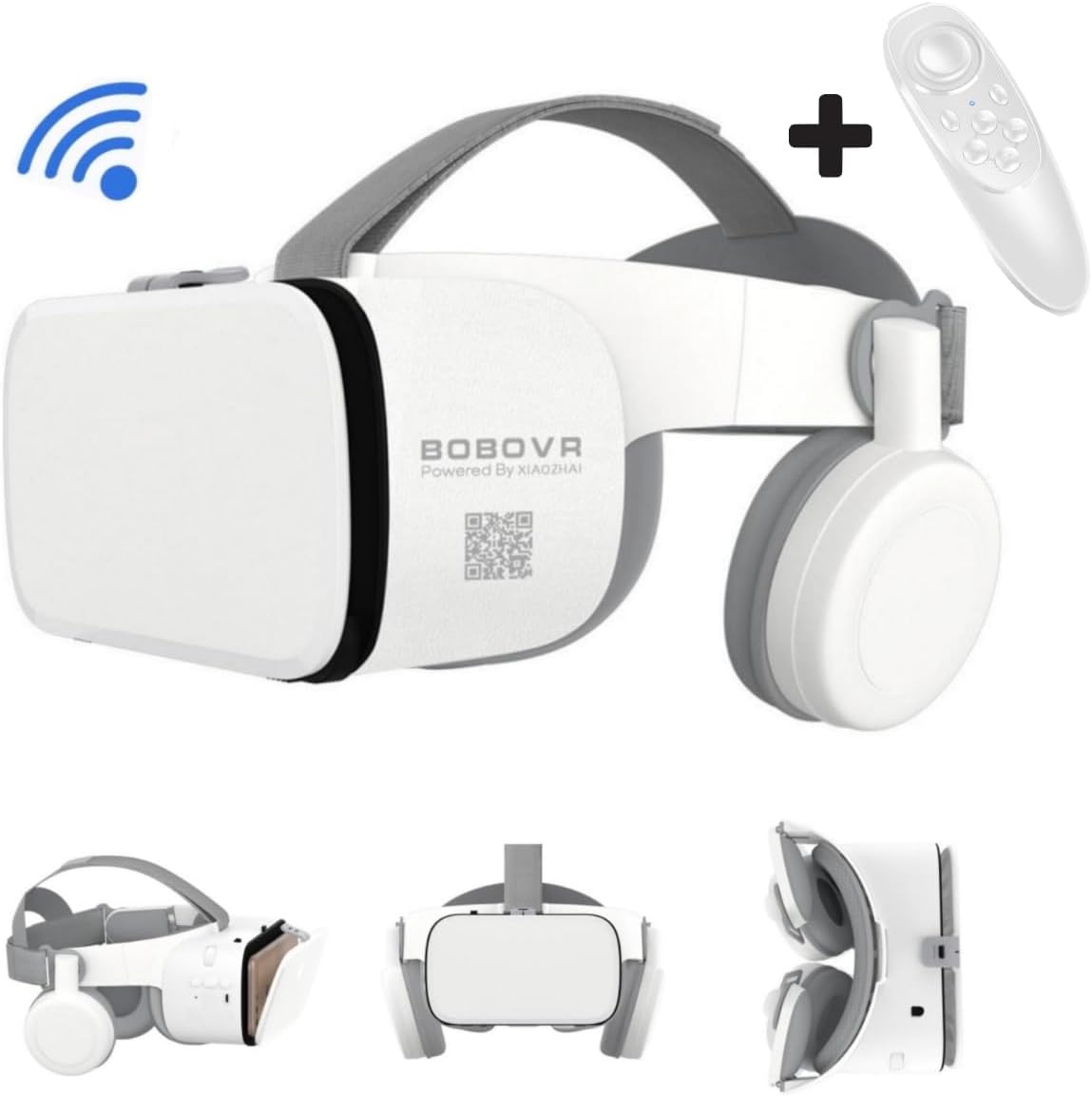 VR Headset, Virtual Reality Glasses for Adults and Kids Play 3D Movies Video Games VR Goggles w/Bluetooth Foldable Headphones Compatible with iPhone 17 16 15 14 13 12 Pro Samsung Galaxy S22 S21 etc