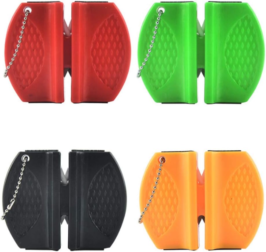 AKOAK 4 Pcs Durable Whetstone Mini Cute Shape Knife Sharpener Portable Outdoor Double-Sided Use Knife Sharpener Household Kitchen Gadget