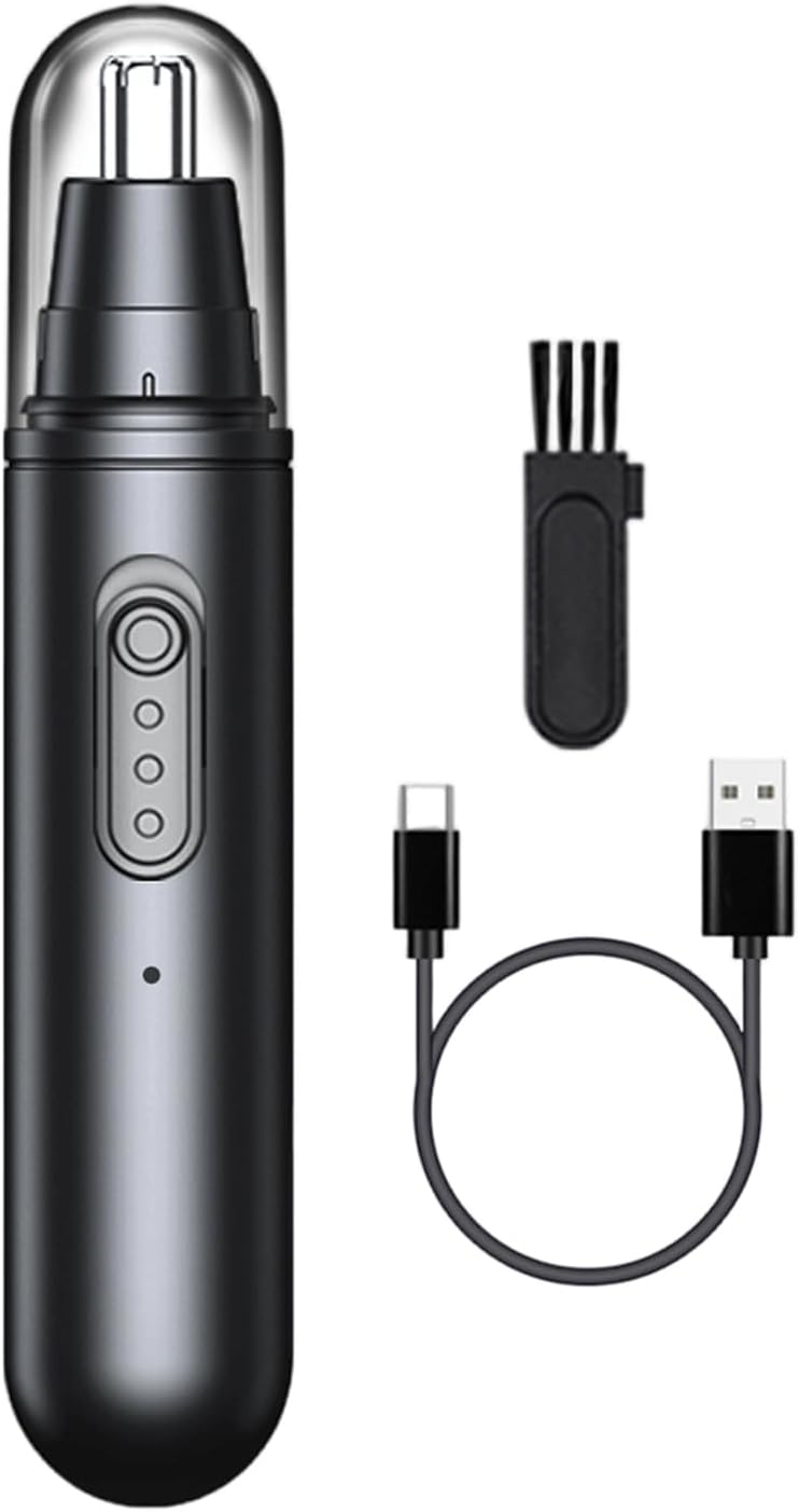 Nose Trimmer, Washable Grooming Tool, Rechargeable Hair Cutter, Personal Care Device, Gentlemen Hygiene Accessory, Travel Grooming Kit, Salon Styling Equipment for Morning Routine Use