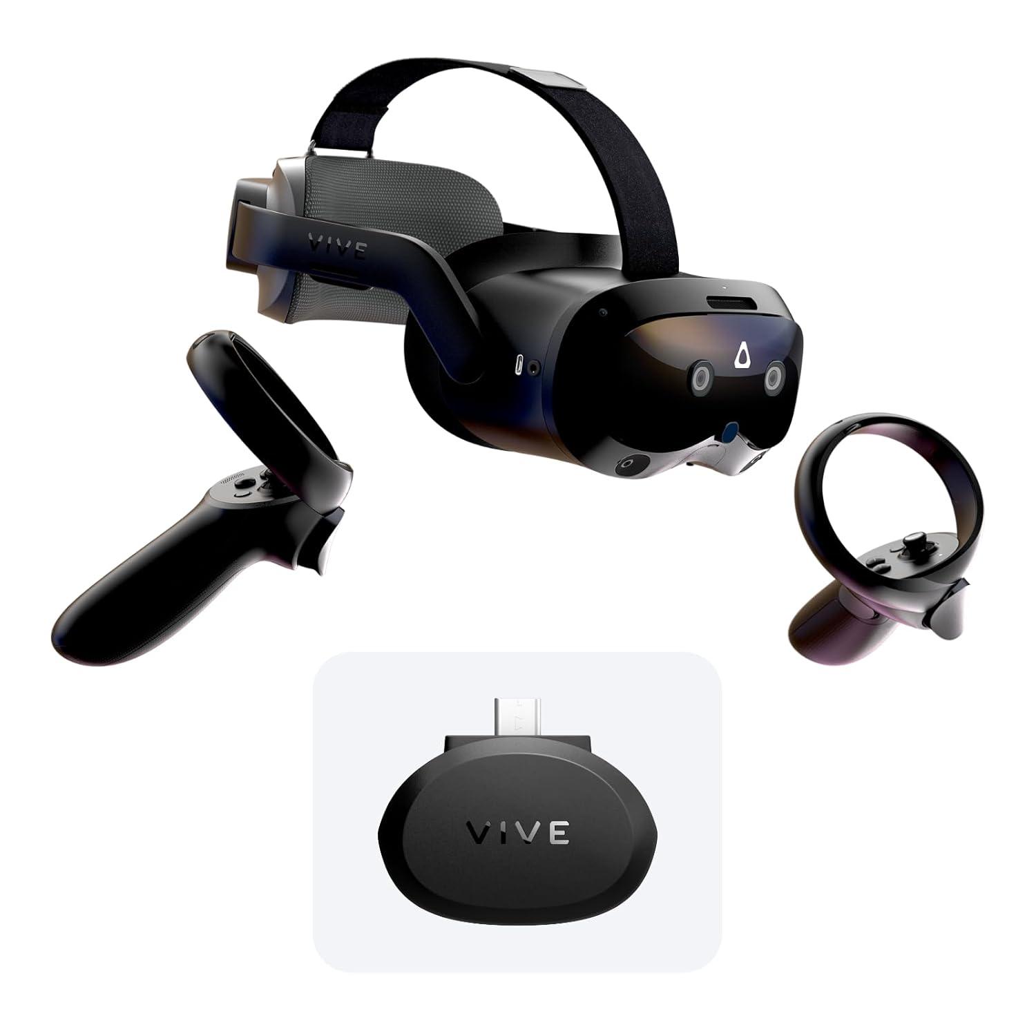 HTC Vive Focus Vision with Facial Tracker — Mixed Reality and PC VR Headset + Controllers + Facial Tracker