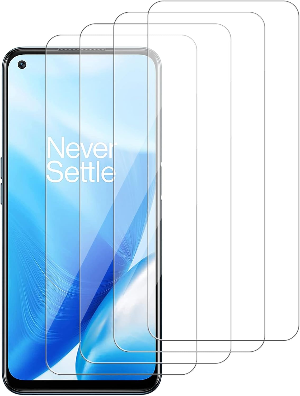 [4 Pack Glass Screen Protector Compatible for OnePlus Nord N200 5G[9H Hardness] HD Screen Tempered Glass, Easy Install-[Case Friendly] 2.5D Edge
