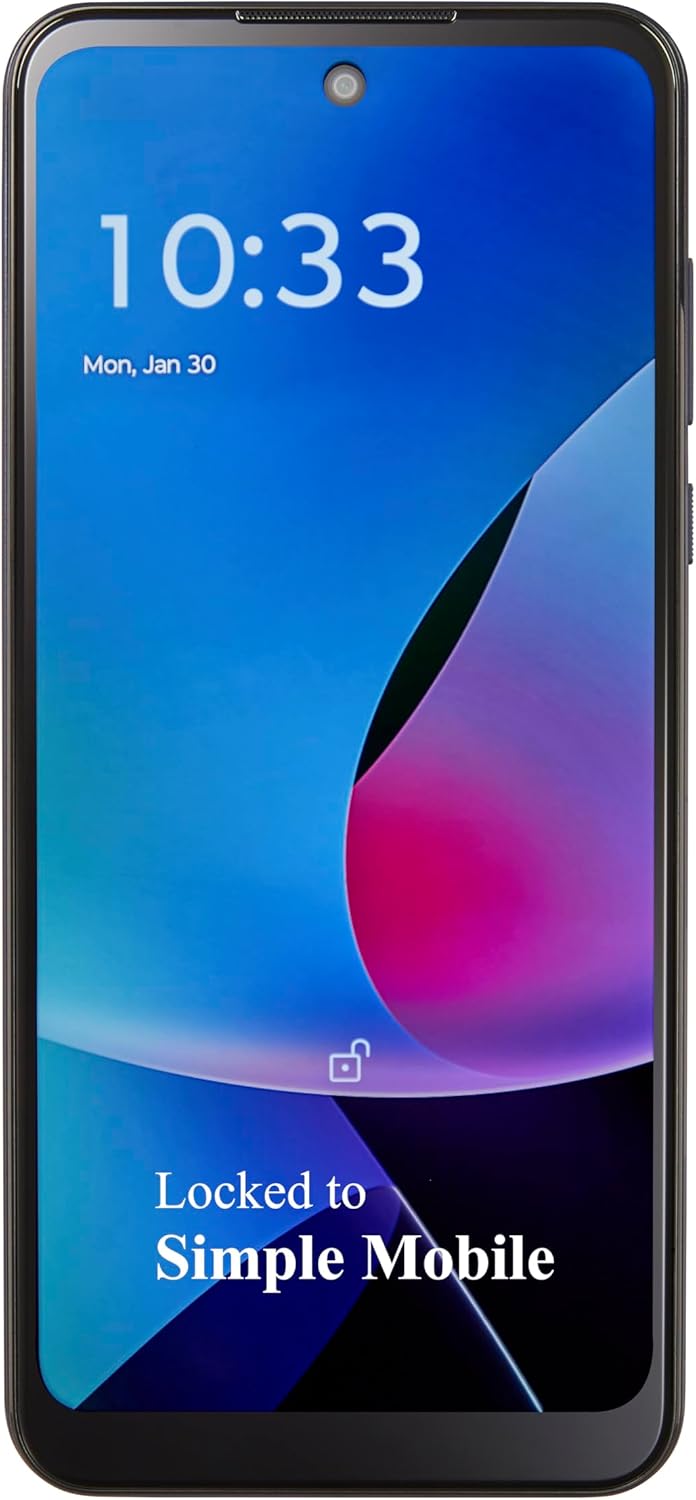Simple Mobile, Motorola Moto g Play, 32GB, Prepaid Smartphone, Black, 16 MP Triple-Camera, Locked