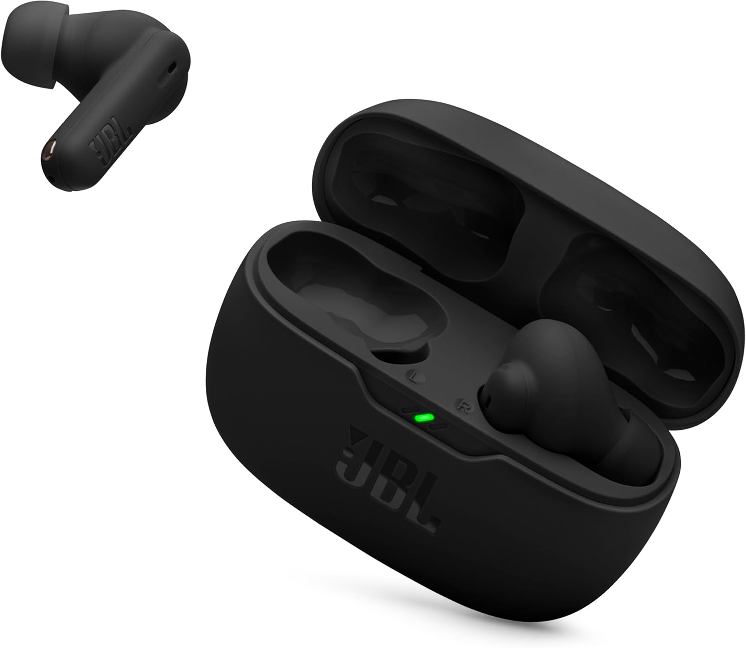 JBL Vibe Beam 2 – True Wireless Noise Cancelling Earbuds with JBL Pure Bass Sound & Smart Ambient technology, 4mics for crisp, clear calls, up to 40Hrs of Playback, IP54 Dust & Water resistant (Black)