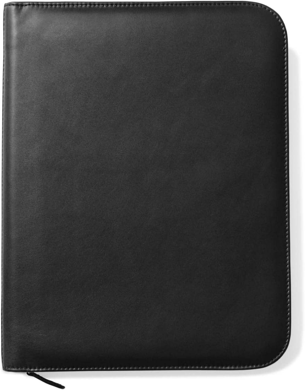 Premium Maruse Leather Portfolio Padfolio – Executive Folio for Men and Women with Zipper, Folio Document Organizer, Laptop Sleeve, iPad Case and Folder – Made in Italy, Black