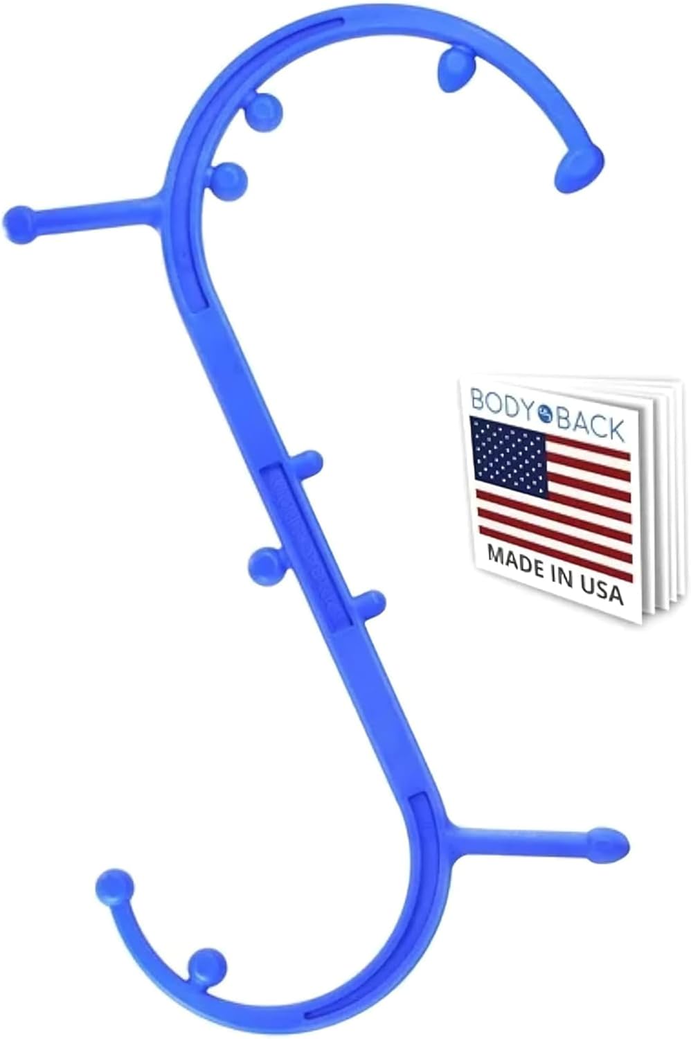 Body Back Buddy Classic USA Made Handheld Full Body Massage Cane Pressure & Trigger Point Massage Tool for Deep Tissue Pain Relief – Dual Massage Hooks for Back, Shoulder, Neck. Manual Back Massager